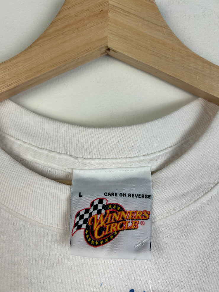 Vintage Nascar Dale Jr Mountain Dew AMP White Tee