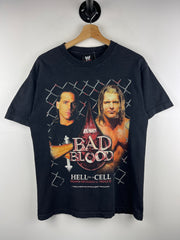 Vintage 2004 WWE Bad Blood Shawn Michaels VS Triple H Black Tee