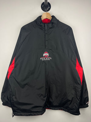 Vintage Pro Player Ohio State Buckeyes Black & Red Fleece Reversible Jacket