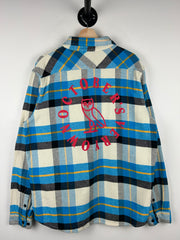 OVO Octobers Very Owl Blue & White Flannel