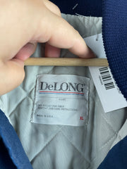 Vintage 90s DeLong West Virginia Navy Varsity Bomber Jacket