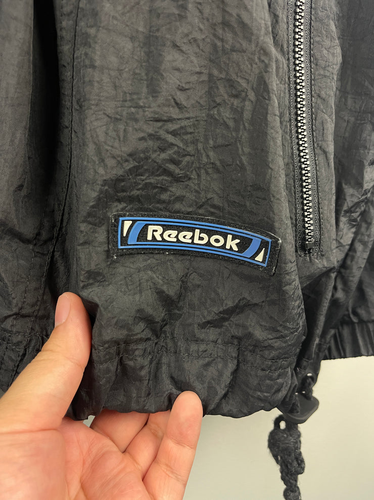 Vintage 90s Reebok Black & Blue Windbreaker