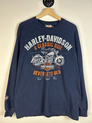 Vintage Harley Davidson Seoul Navy Long Sleeve