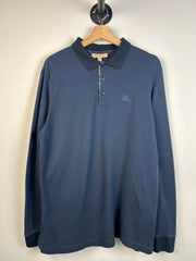 Burberry Navy Polo Long Sleeve