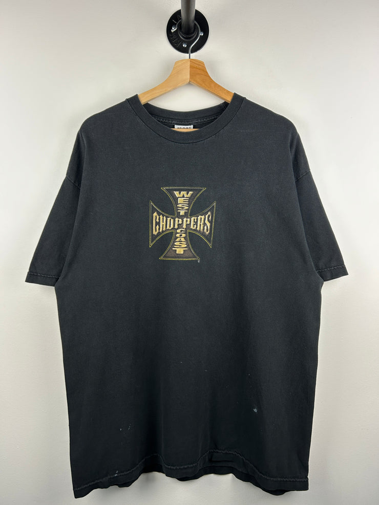 Vintage West Coast Choppers Long Beach Black & Gold Tee
