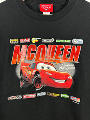 Vintage 2006 Disney Cars Lightning McQueen Movie Promo Black Tee
