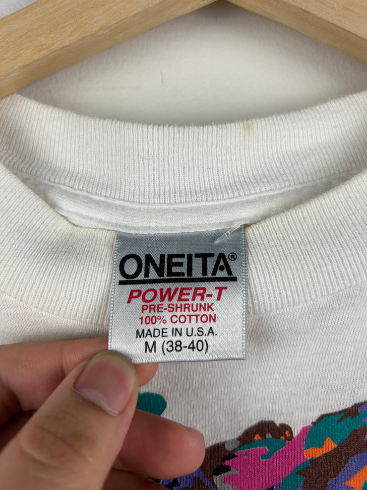 Vintage 90s Golf Art White Tee
