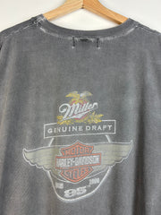 Vintage 1998 Harley Davidson Miller Faded Grey Tee