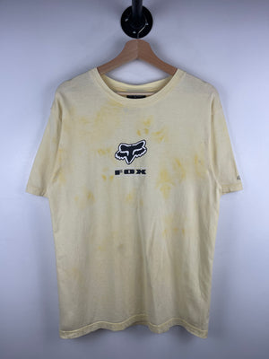 Vintage 90s Fox Racing Motocross Yellow Tee