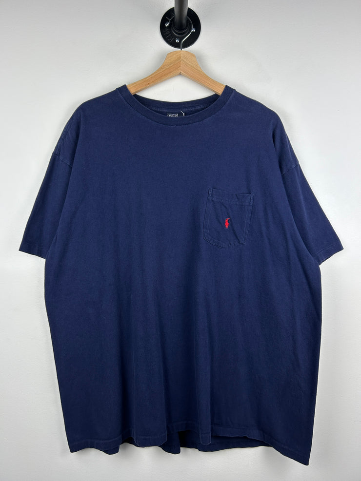 Vintage 90s Polo Ralph Lauren Navy Pocket Tee