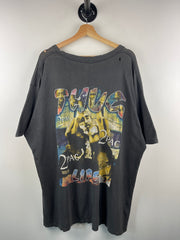 Vintage 90s Tupac Shakur 2Pac Thug Life Black Rap Tee