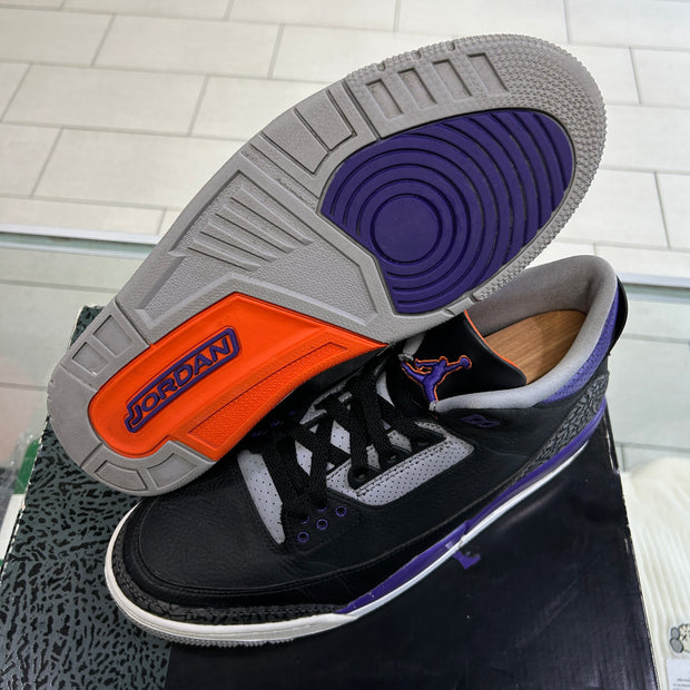 Jordan 3 Black Court Purple