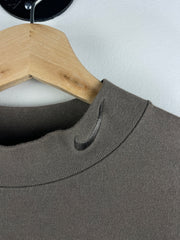 Vintage 90s Nike Golf Swoosh Tonal Brown Mock Neck Long Sleeve