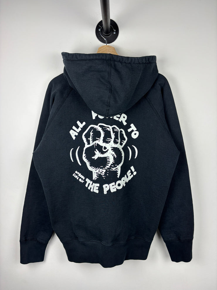 Supreme FW07 Robert Crumb All Power To The People Black Zip Up Hoodie