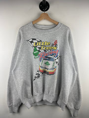 Vintage Nascar Little Trees Racing Grey Crewneck