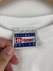 Vintage 90s Wisconsin Embroidered White Crewneck