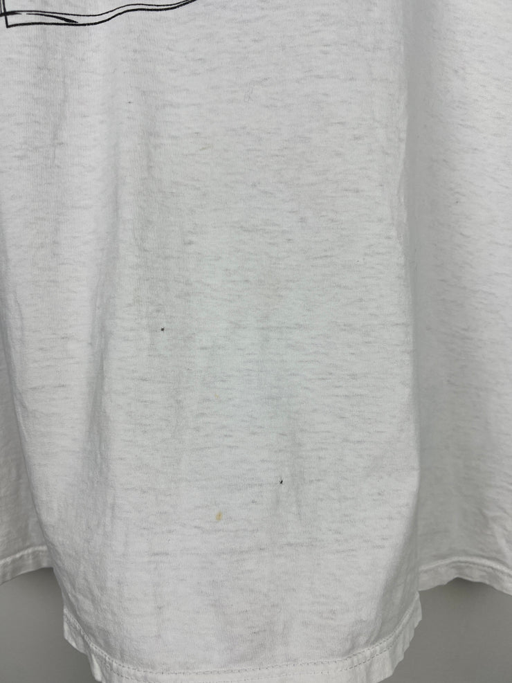 Vintage 90s Nike A Woman Must Act Like A Lady White Tee