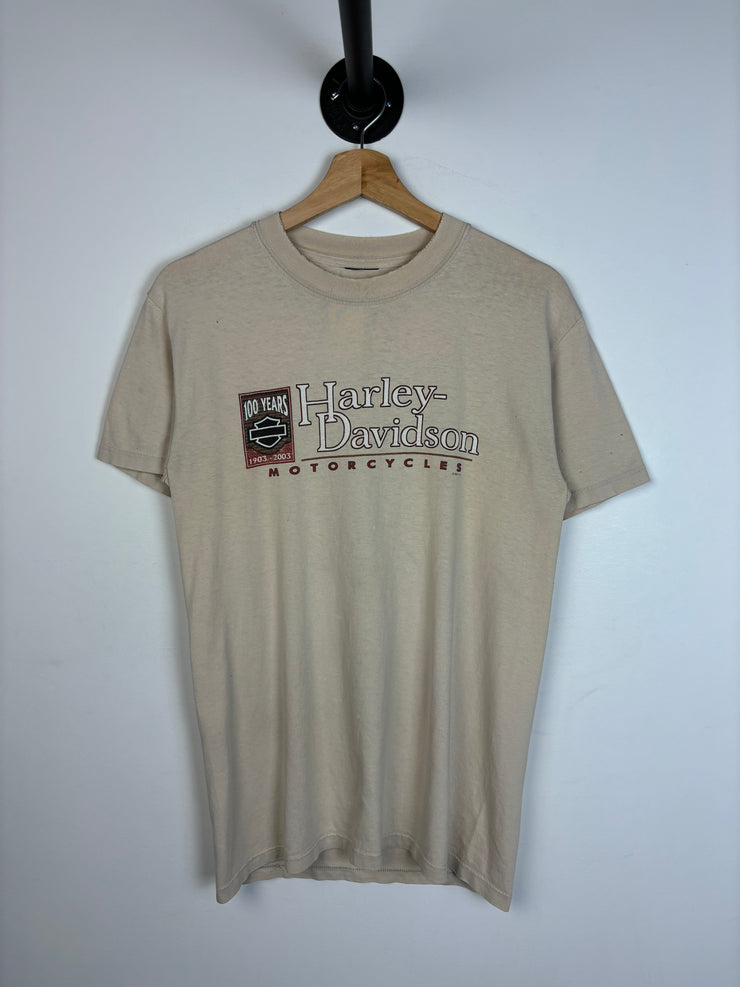 Vintage 2003 Harley Davidson Perth Cream Tee