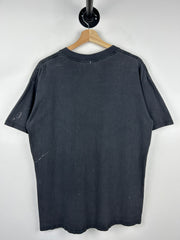 Vintage 90s Apple Promo Embroidered Faded Black Tee