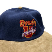 Vintage 90s Kahlua Rocks Navy Wool Strapback Hat