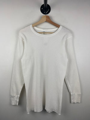Vintage 80s JE Morgan White Thermal Long Sleeve