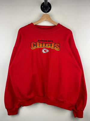 Vintage 90s NFL Logo Athletic Kansas City Chiefs Embroidered Red Crewneck