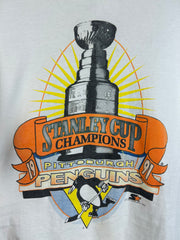 Vintage 90's Starter Pittsburgh Penguins Champions White Tee