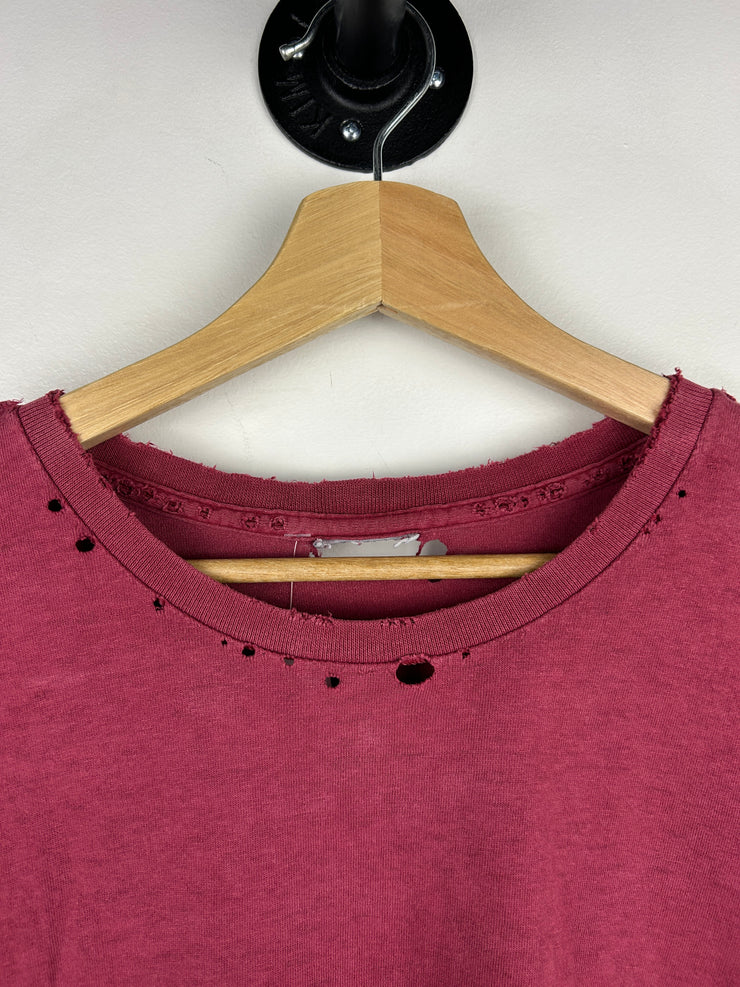 Vintage Nike Mini Swoosh Distressed Red Tee