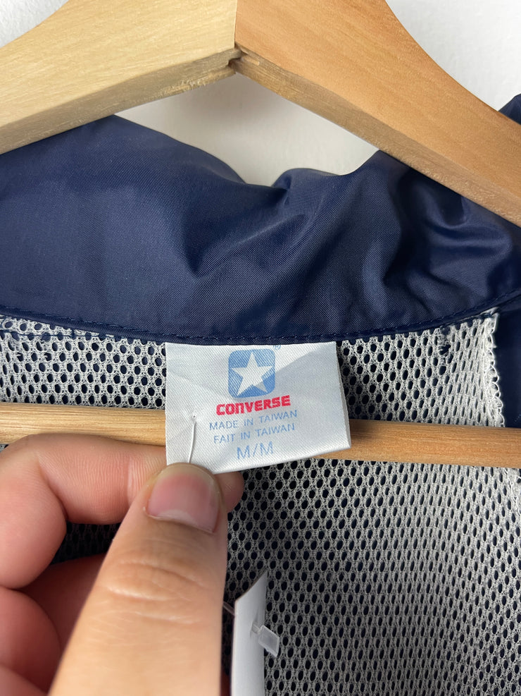 Vintage 90s Converse Spellout Navy Windbreaker