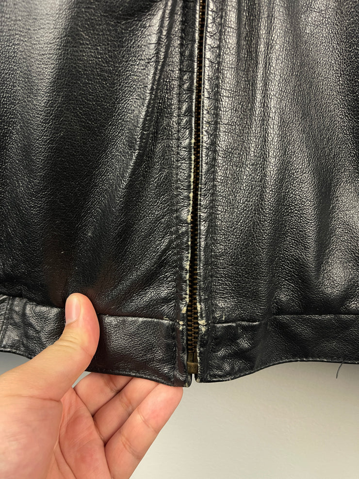 Vintage Convington Black Leather Bomber Jacket