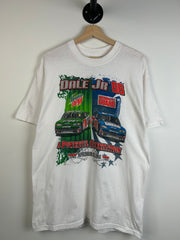 Vintage Nascar Dale Jr Mountain Dew AMP White Tee