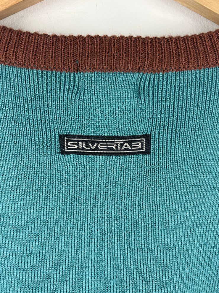 Vintage Levis Silver Tab Brown & Blue Knit Sweater