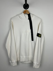 Stone Island Side Zip White Hoodie