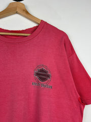 Vintage Harley Davidson Barb Wire Fenwick Faded Red Tee