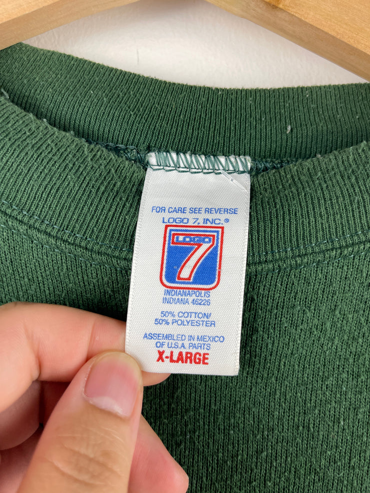 Vintage 90s NFL Logo 7 Green Bay Packers Green Crewneck