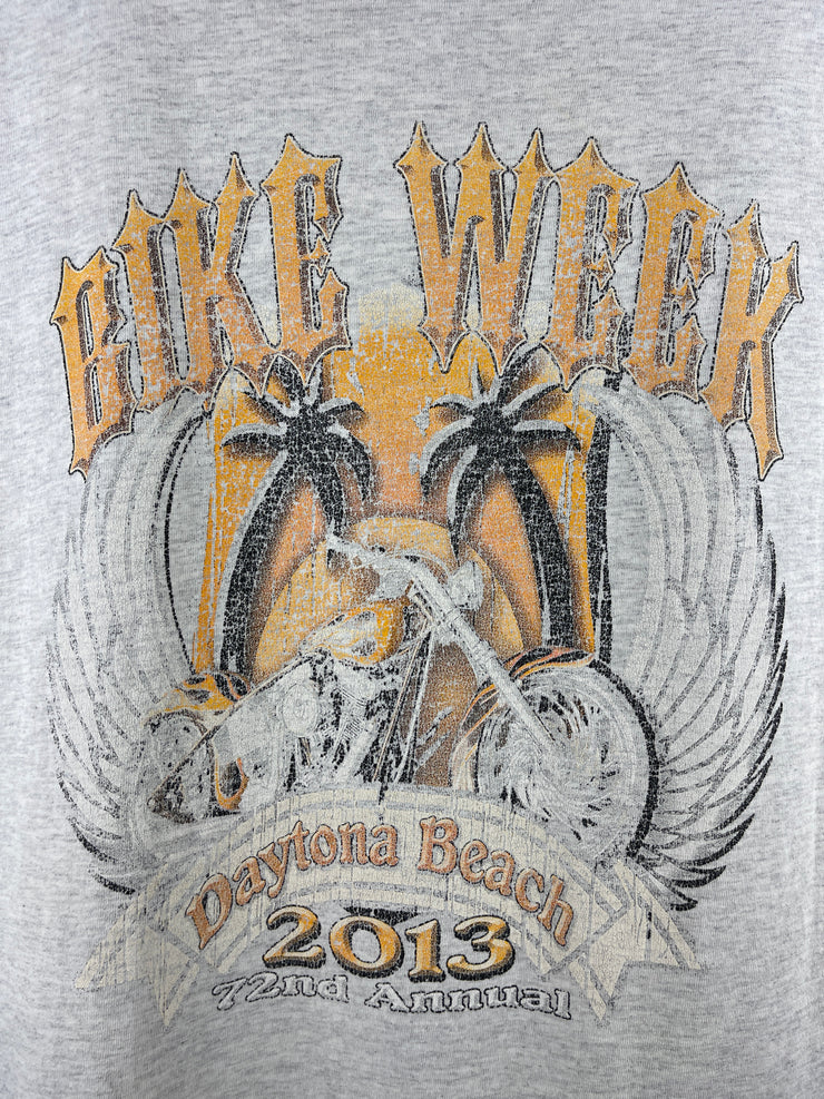 Vintage Bike Week Daytona Beach Grey Cut Off Tank Top