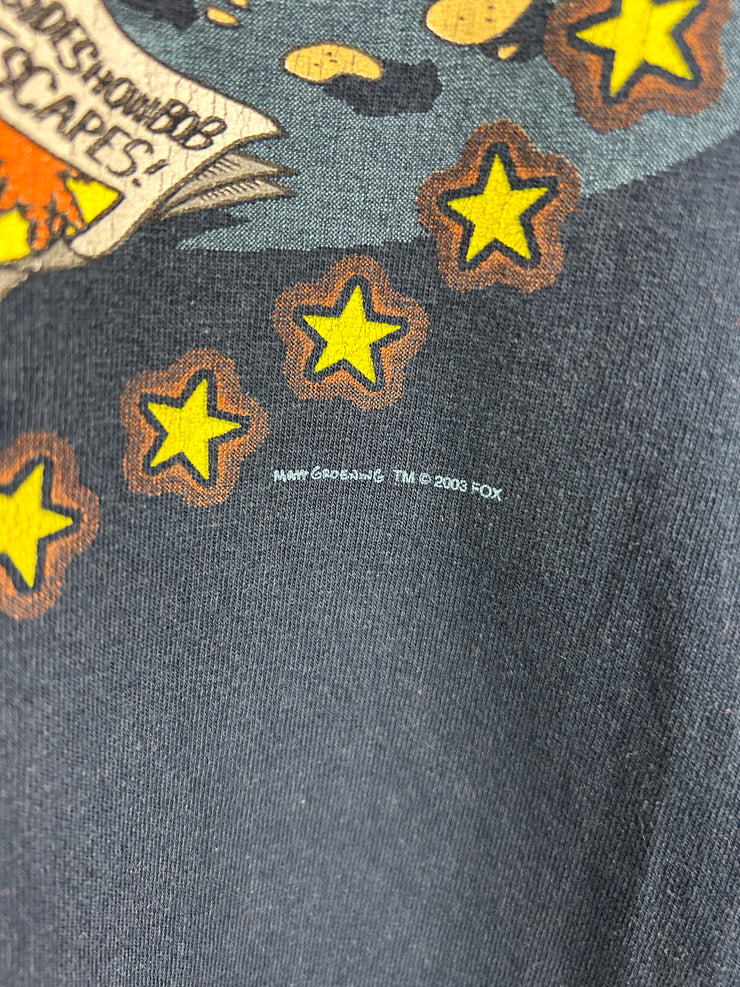 Vintage 2003 The Simpsons Homer American Idle Navy Tee