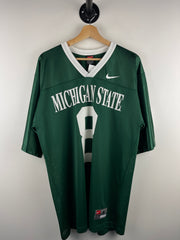 Vintage 90s Nike Michigan State Spartans Green Football Jersey