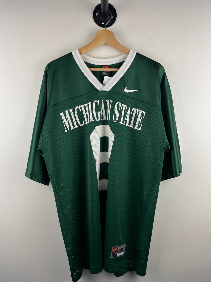 Vintage 90s Nike Michigan State Spartans Green Football Jersey