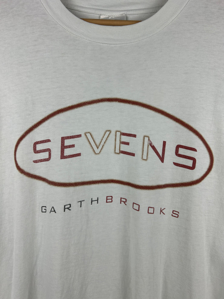 Vintage 90s Garth Brooks Sevens Tour White Tee