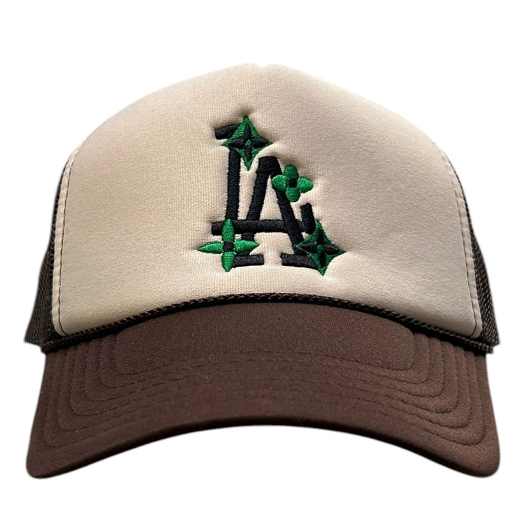 Bravest Studios LA Stars Cream & Brown Trucker Hat