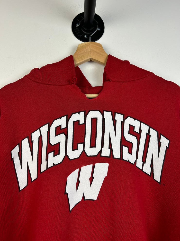 Vintage Russell Wisconsin Spellout Red Hoodie