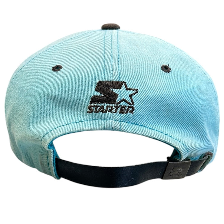 Vintage 90s NBA Starter Vancouver Grizzlies Faded Leather Strapback Hat