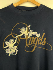 Vintage 90s Angels Faded Navy Crewneck