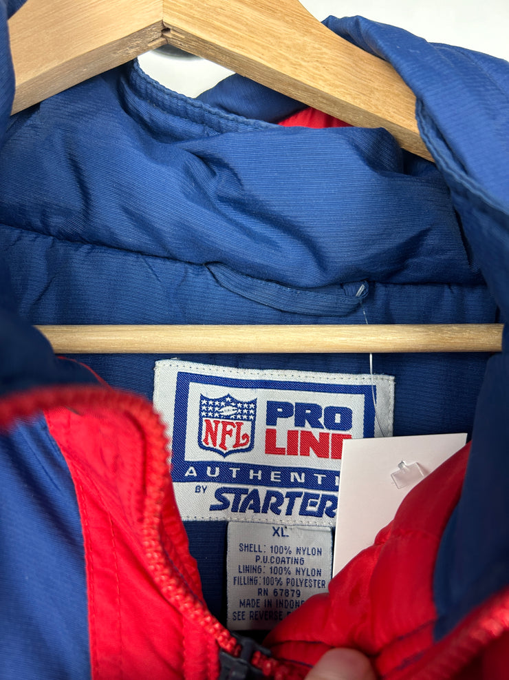 Vintage 90s NFL Starter New England Patriots Pro Line Navy Hooded Jacket