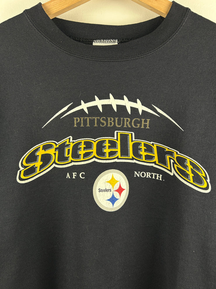 Vintage NFL Pittsburgh Steelers Black Crewneck