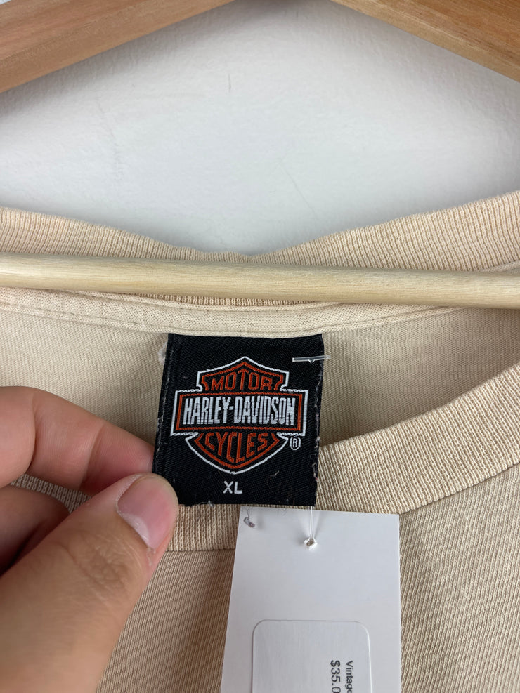 Vintage Harley Davidson Las Vegas Cream Tee