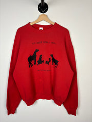 Vintage 90's Humane Society Red Crewneck