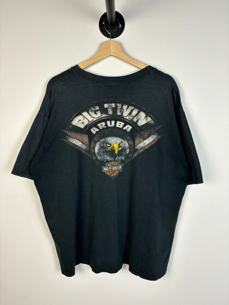 Vintage Y2K Harley Davidson Aruba Black Tee