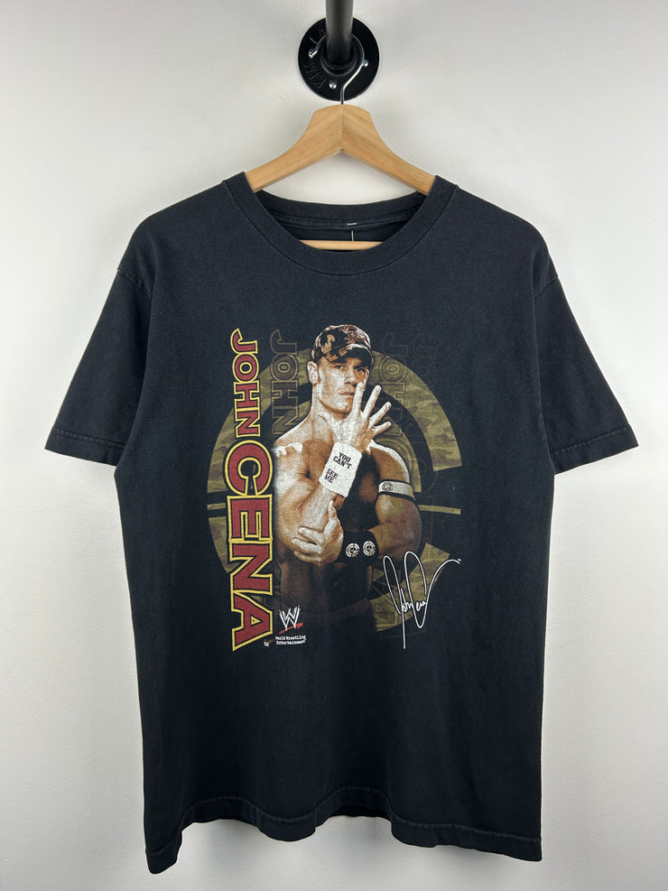 Vintage WWE John Cena You Cant See Me Black Tee